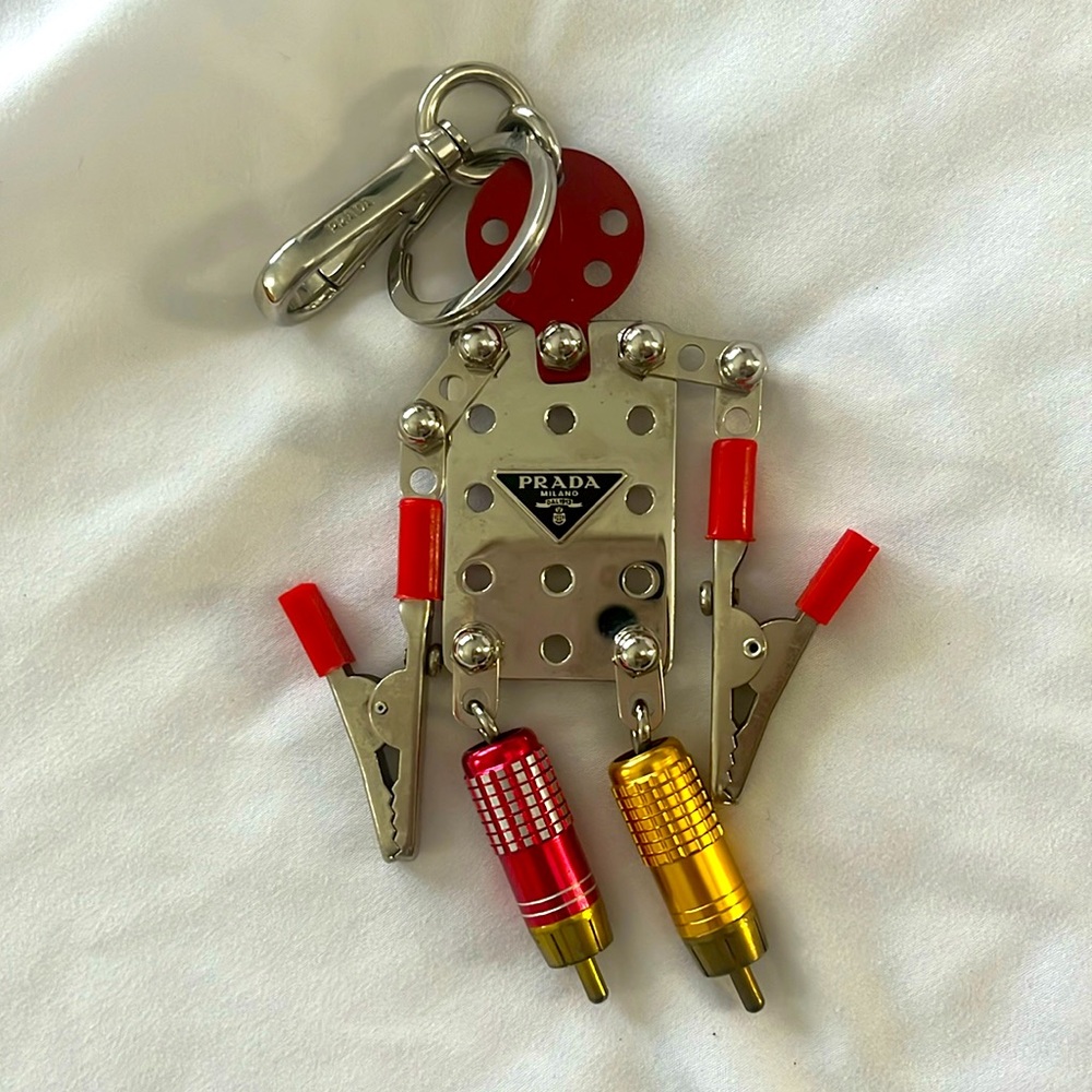 Prada Silver and Red Robot Key Holder - Picture 1 of 1